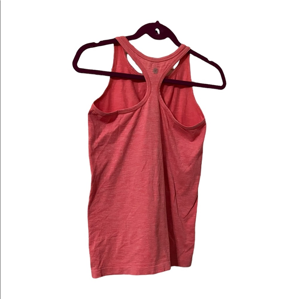 Athleta Workout Tank Top Pink Ribbed Razorback - Picture 2 of 4